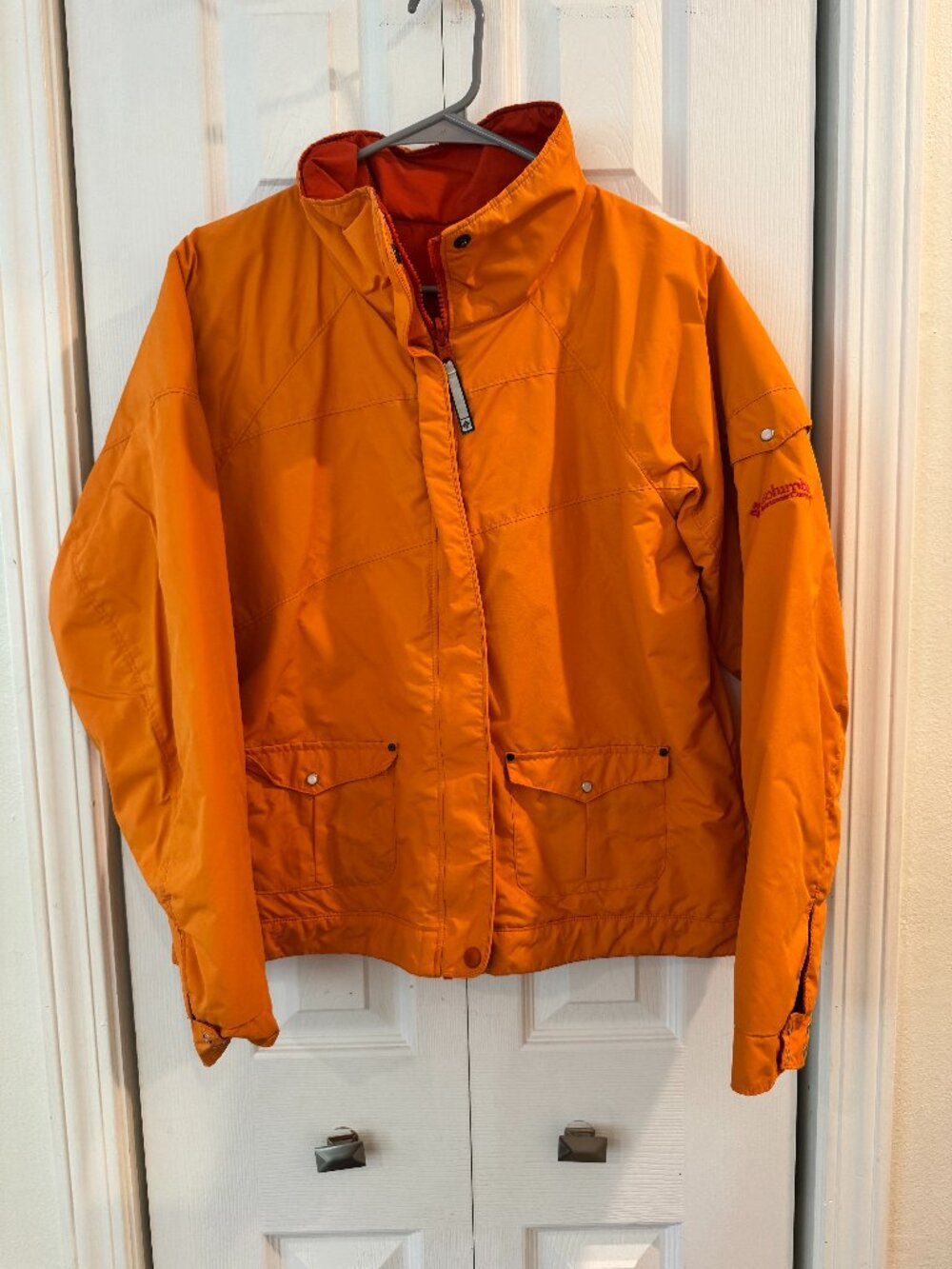 Columbia Women’s Large Reversible Orange Quilted Jacket – Retro/Vintage